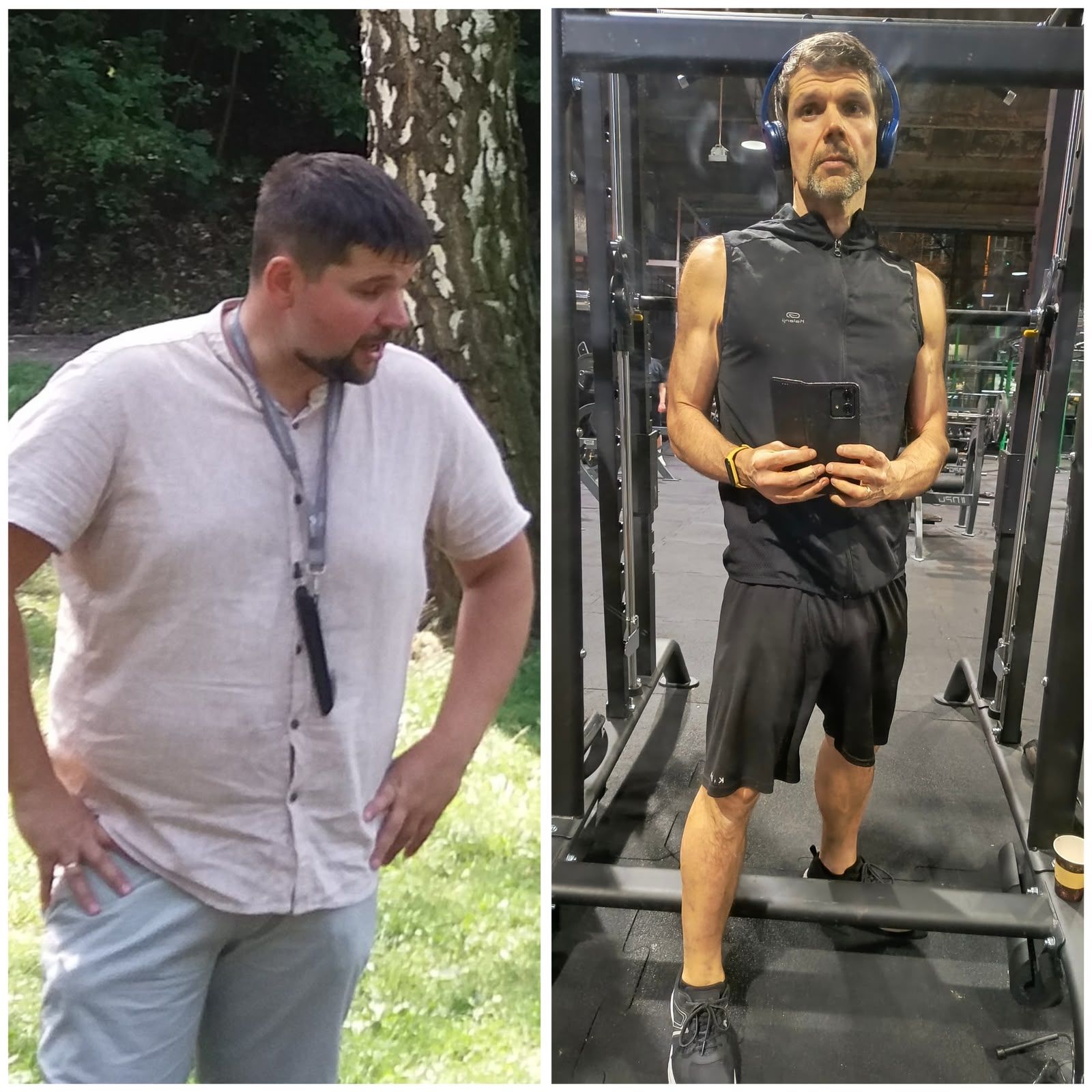 Michał Kocik przed i po: ponad 130 kg i 72 kg